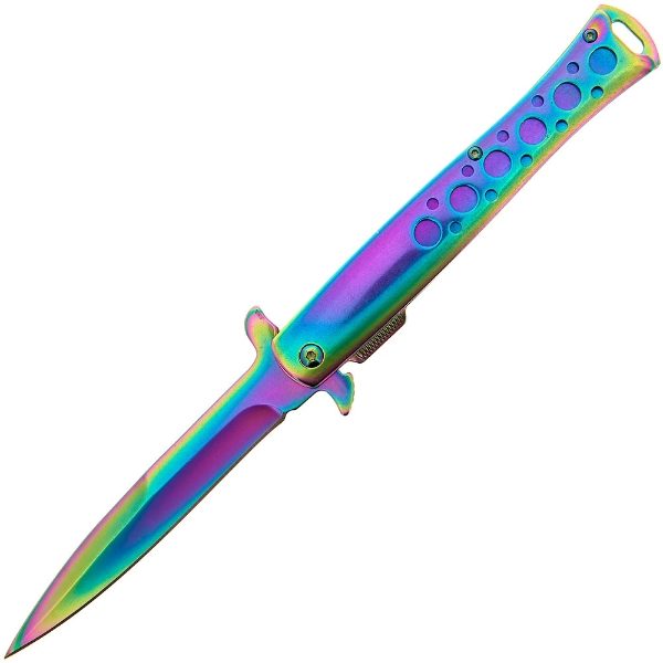 Lock Knife 162 - Rainbow Finish with SS Handle (162)