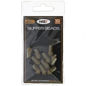 NGT Buffer Beads - Half Brown, 10pc per Pack (Sold in 10's)