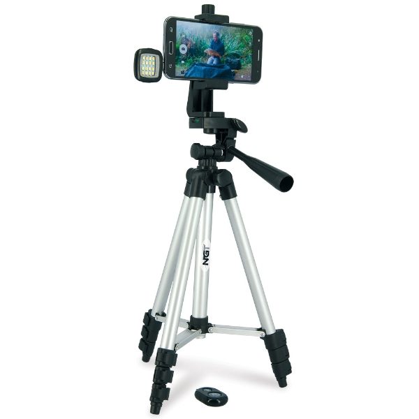 NGT Anglers Selfie Tripod - Includes Light and Remote