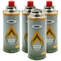 NGT 227g (4 Pack) Butane Gas Canisters. NOT AVAILABLE FOR DELIVERY OUTSIDE OF THE UK.