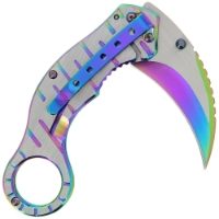 Lock Knife 540 - Stainless Steel and Rainbow Effect with SS Handle (540)