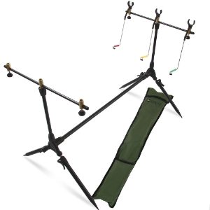 Angling Pursuits Session Pod - 3 Rod Pod with Indicators, Rod Rests and Case