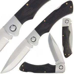 Lock Knife 341 - Black Pakkawood Handle with Satin Finished Blade (341)