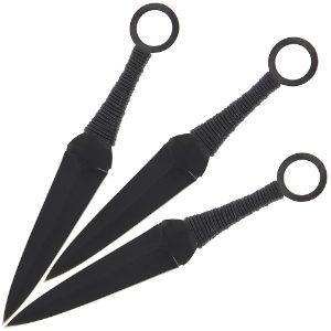 Throwing Knives - Set of 3 Kunai Throwing Knives with Sheath