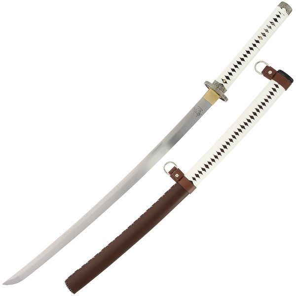Hand Made Sword Set 884 - 1pc Decorative Brown / White Design (884)