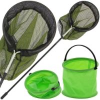 Angling Pursuits Rockpool Combo - 25cm Net with 75cm Fibreglass Handle and Bucket