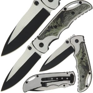 Lock Knife 112 - Two Tone Camo  with SS Handle (112)