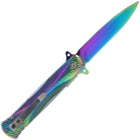 Lock Knife 075 - Rainbow Effect Blade and Handle (075)