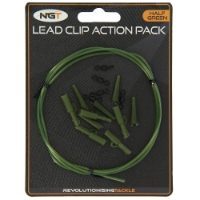 NGT Lead Clip Action Pack - Half Green (Sold in 10's)