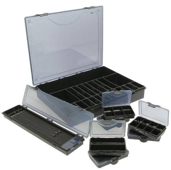 NGT 7+1 Tackle Box - Tackle Box with 6 Bit Boxes and Rig Board
