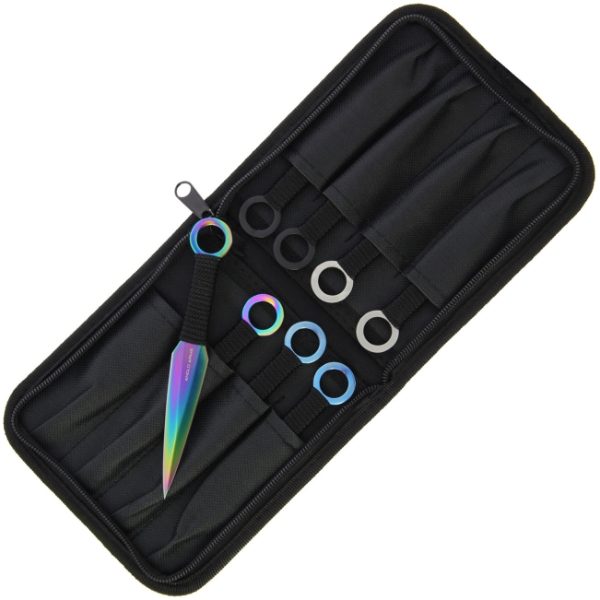 Throwing Knives 900 - Set of 8 6\\\" Throwing Knives Coloured (900)