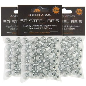 Anglo Arms Ammo - 9.5mm Steel BB Slingshot Ammo (50pcs) in Poly Bag
