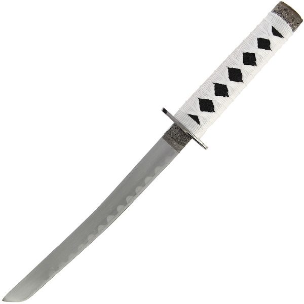 1pc Tanto Sword 'Balance' - Black Scabard with White Webbing and stand