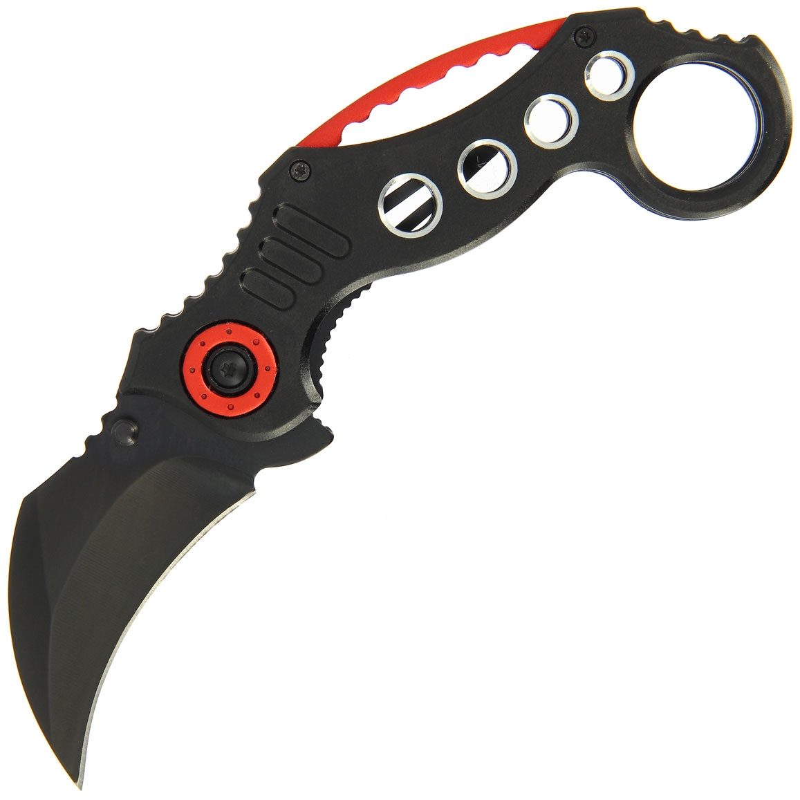 Lock Knife 731 - Aluminium Handle with Red and Black Effect (731 ...