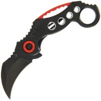 Lock Knife 731 - Aluminium Handle with Red and Black Effect  (731)