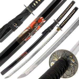 Hand Made Sword Set 407 - 1pc Decorative Lone Samurai Design (407)