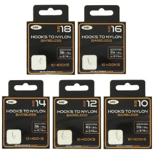 NGT Hooks to Nylon Combo - 60 Packs of Hooks Tied to Nylon