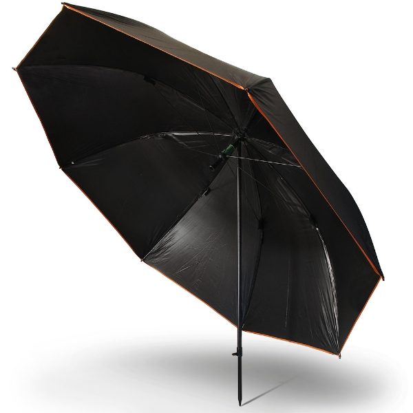 NGT Umbrella - 50" Black Match Brolly with Taped Seams and Nylon Case