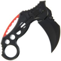 Lock Knife 731 - Aluminium Handle with Red and Black Effect  (731)