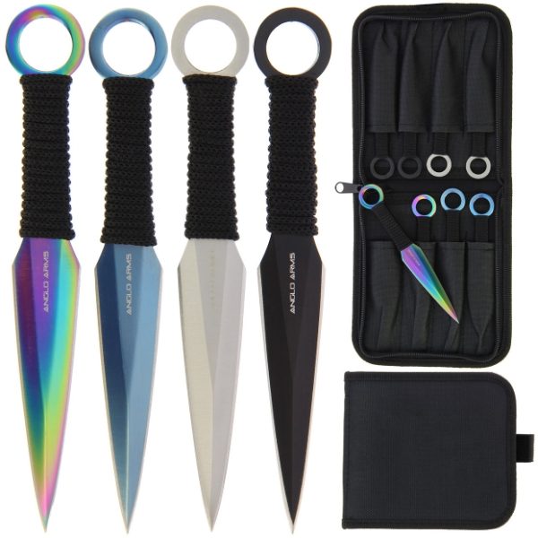 Throwing Knives 900 - Set of 8 6\\\" Throwing Knives Coloured (900)