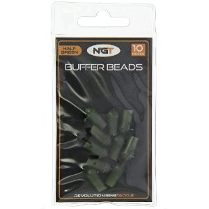 NGT Buffer Beads - Half Green, 10pc per Pack (Sold in 10's)