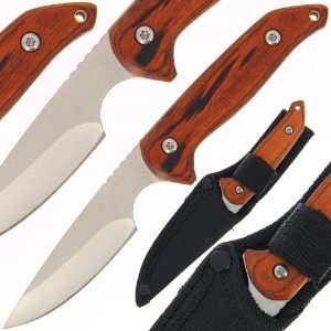 Fixed Blade Knife 300 - 6.1" with Pakkawood Handle and Sheath