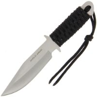 Fixed Blade Knife 081 - Black Laced Knife with Sheath (081)