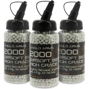 Anglo Arms BB's - 2000pcs, 0.20g Polished BB's in Speedloader