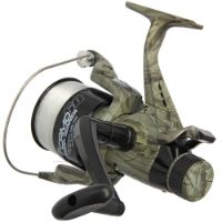 Angling Pursuits Camo 60 - 3BB Carp Runner Reel with 12lb Line and Spare Spool