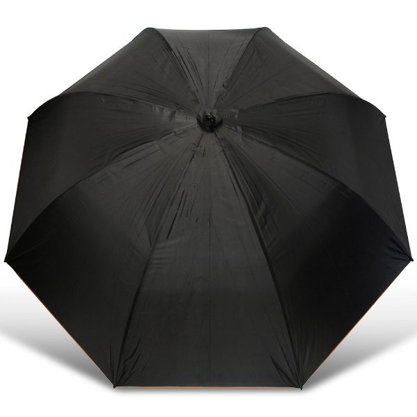 NGT Umbrella - 50" Black Match Brolly with Taped Seams and Nylon Case