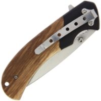 Lock Knife 380 - Pheasant Design with Zebra Wood Handle And Nylon Case (380)