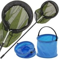 Angling Pursuits Rockpool Combo - 25cm Net with 75cm Fibreglass Handle and Bucket