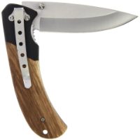 Lock Knife 380 - Pheasant Design with Zebra Wood Handle And Nylon Case (380)