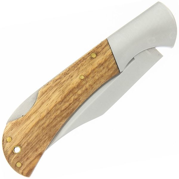 Anglo Arms Lock Knife 304 - Classic Zebra Wood Handle And Nylon Case (304)