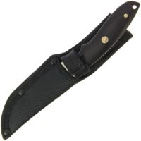 Fixed Blade Knife 417 - Ebony Wood Handle with SS Blade and Sheath (417) 